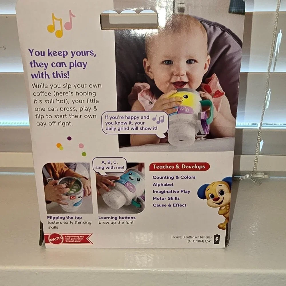 NWT Fisher Price Laugh and Learn, Wake Up & Learn Coffee Mug “Stanley Cup